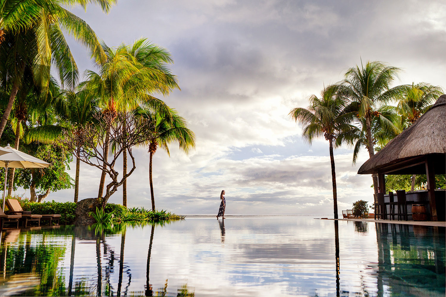 Infinity pool at Hilton Mauritius